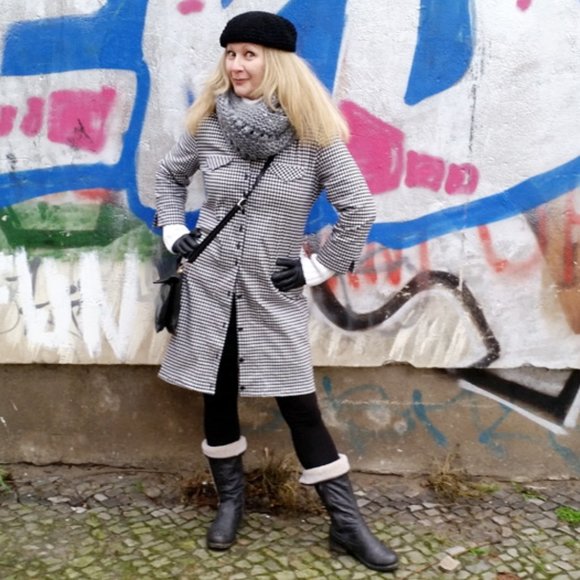 Refashioned Vintage Gingham Coat Dress (M/L) - Picture 6 of 7